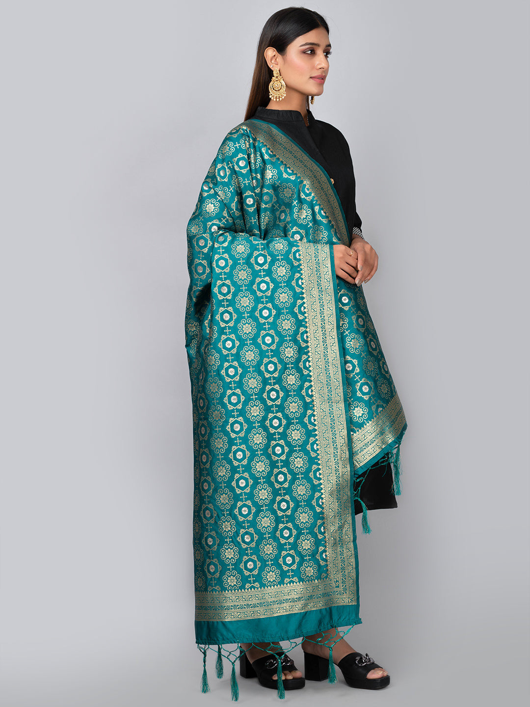 Banarasi Jacquard Weave Dupatta (BSD-12) | Ivaara.