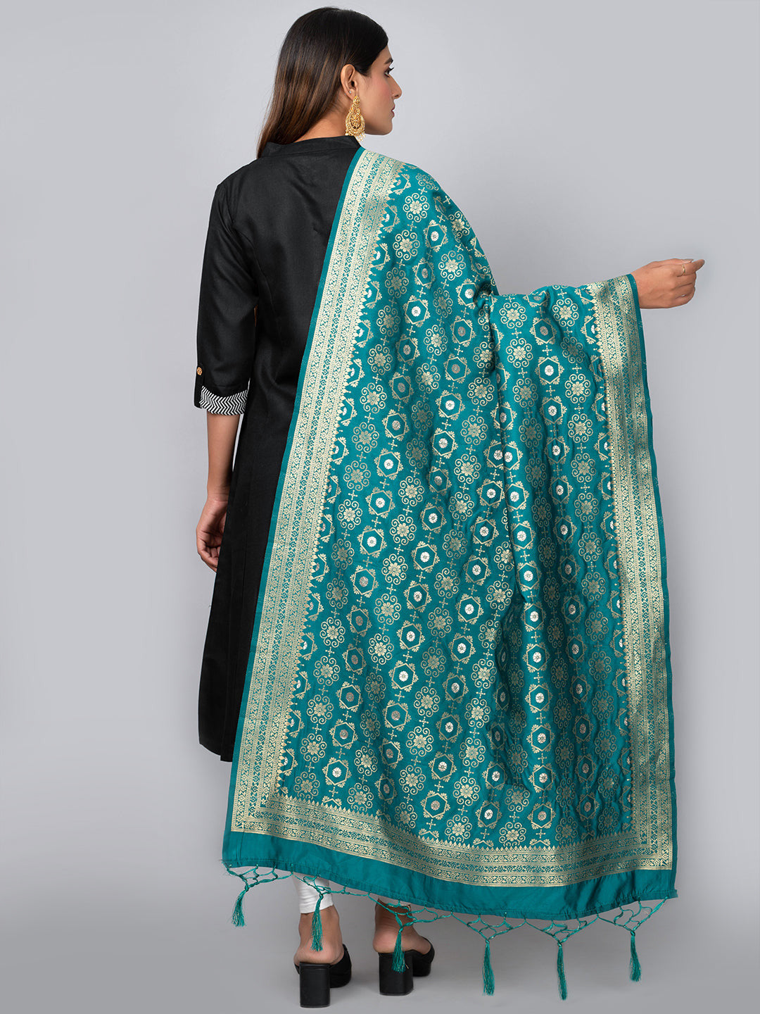 Banarasi Jacquard Weave Dupatta (BSD-12) | Ivaara.