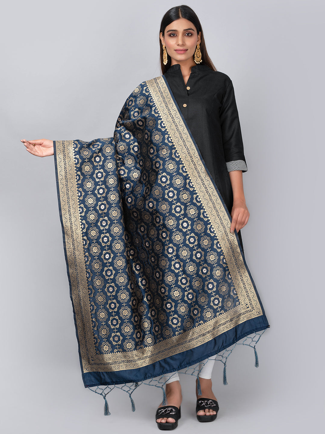 Banarasi Jacquard Weave Dupatta (BSD-15) | Ivaara.