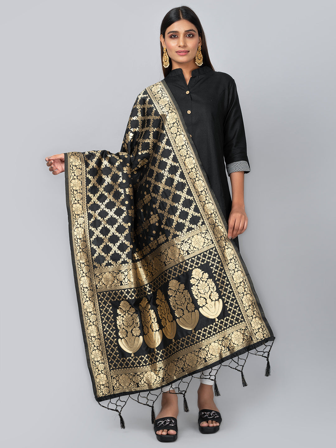 Banarasi Jacquard Weave Dupatta (BSD-17) | Ivaara.