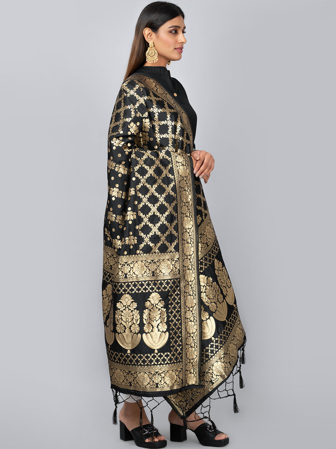 Banarasi Jacquard Weave Dupatta (BSD-17) | Ivaara.