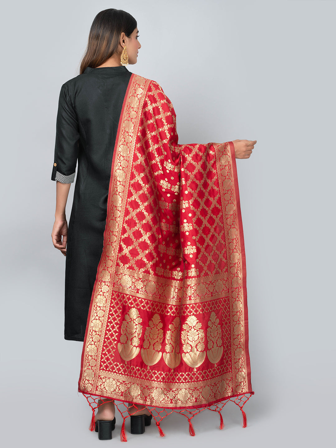 Banarasi Jacquard Weave Dupatta (BSD-1) | Ivaara.