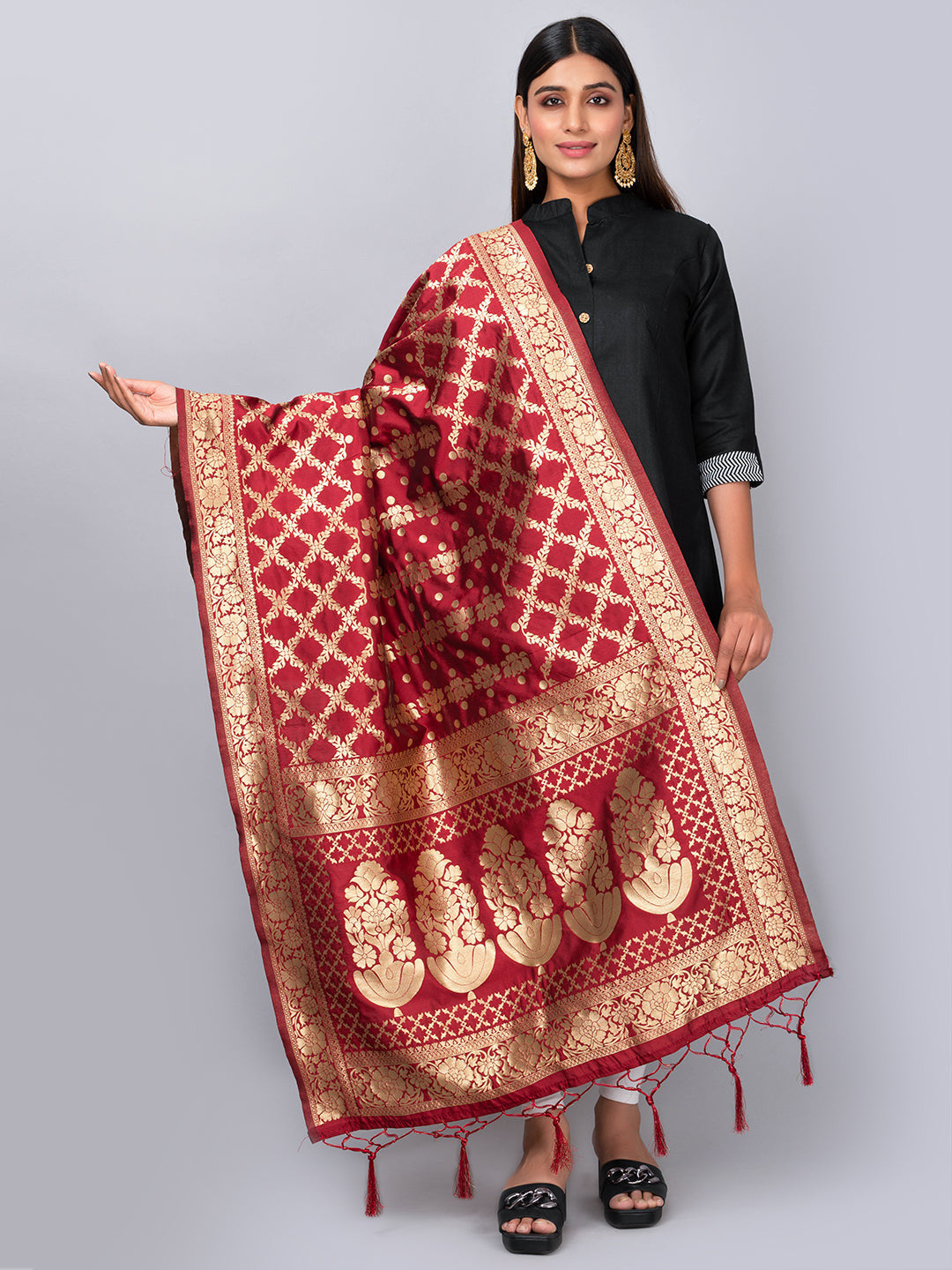 Banarasi Jacquard Weave Dupatta (BSD-21).