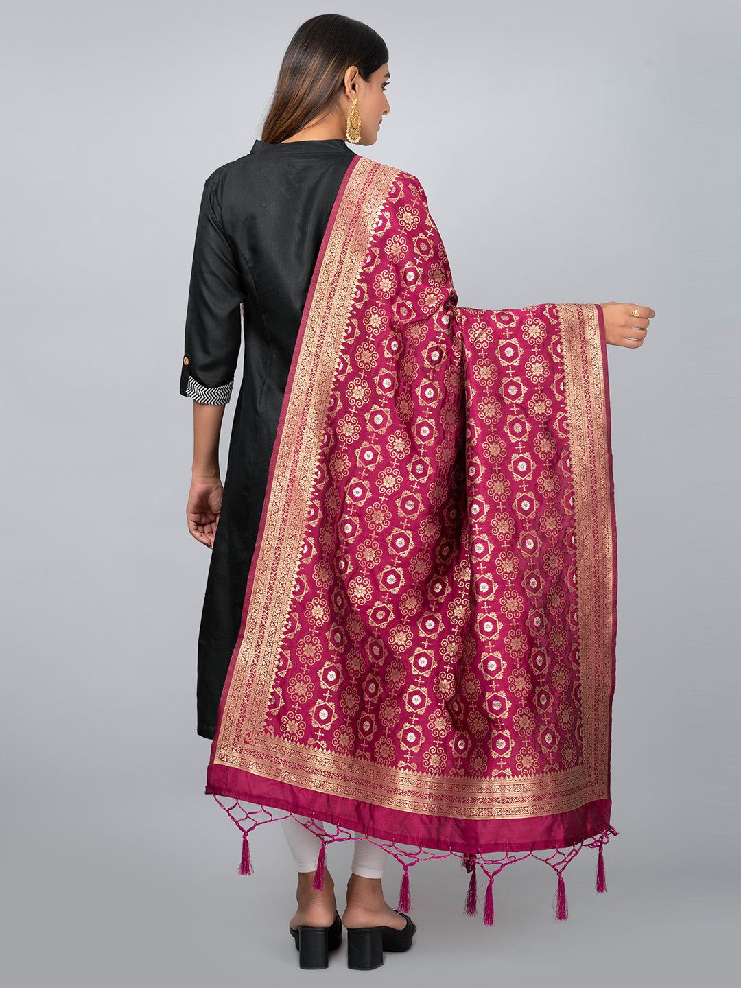Banarasi Jacquard Weave Dupatta (BSD-23) | Ivaara.