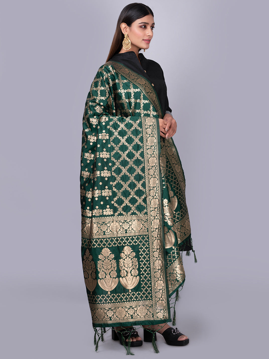 Banarasi Jacquard Weave Dupatta (BSD-3) | Ivaara.