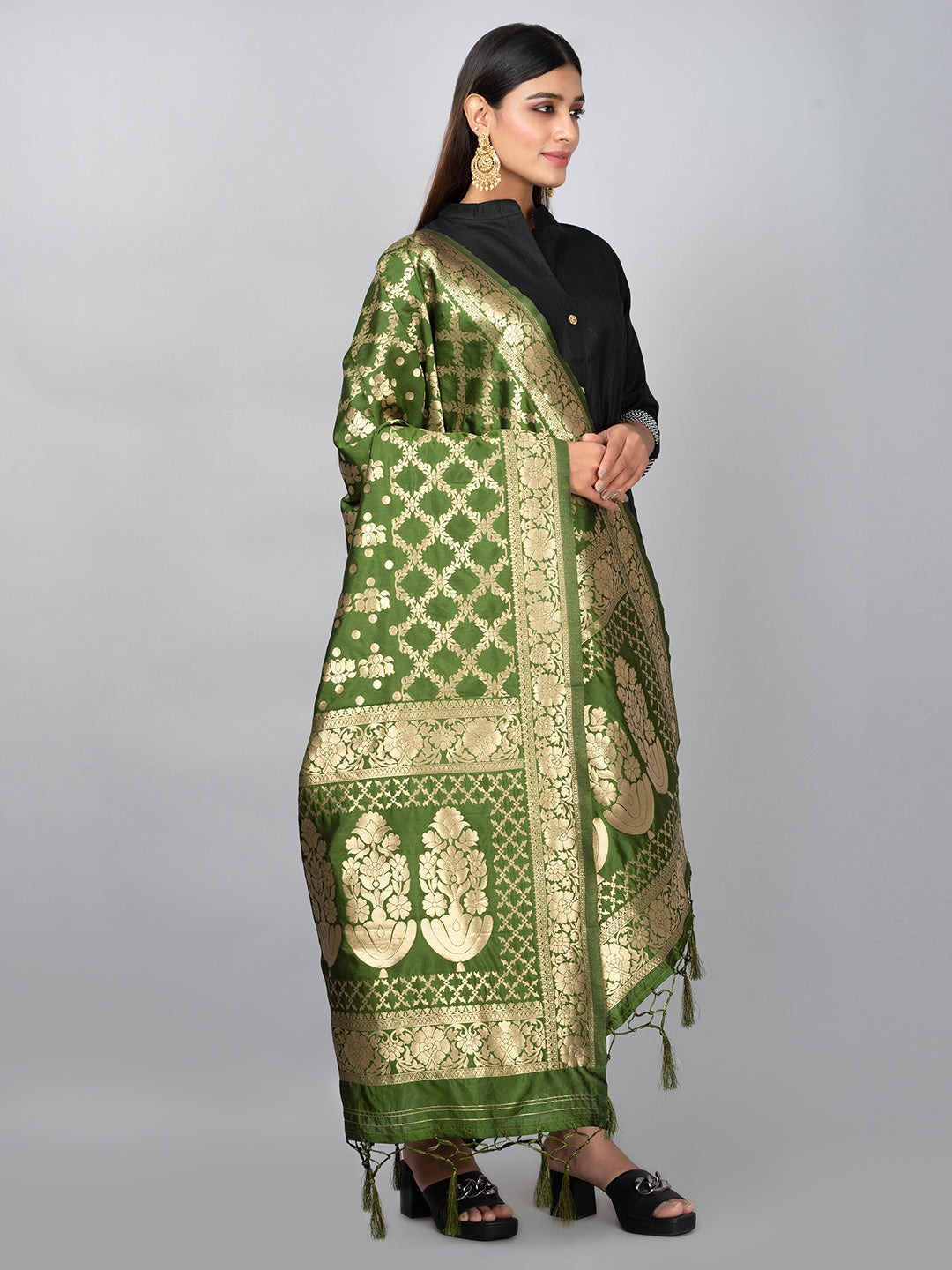 Banarasi Jacquard Weave Dupatta (BSD-4) | Ivaara.