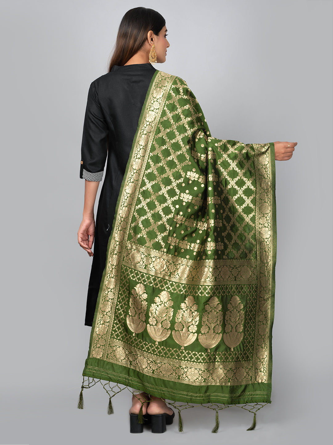 Banarasi Jacquard Weave Dupatta (BSD-4) | Ivaara.