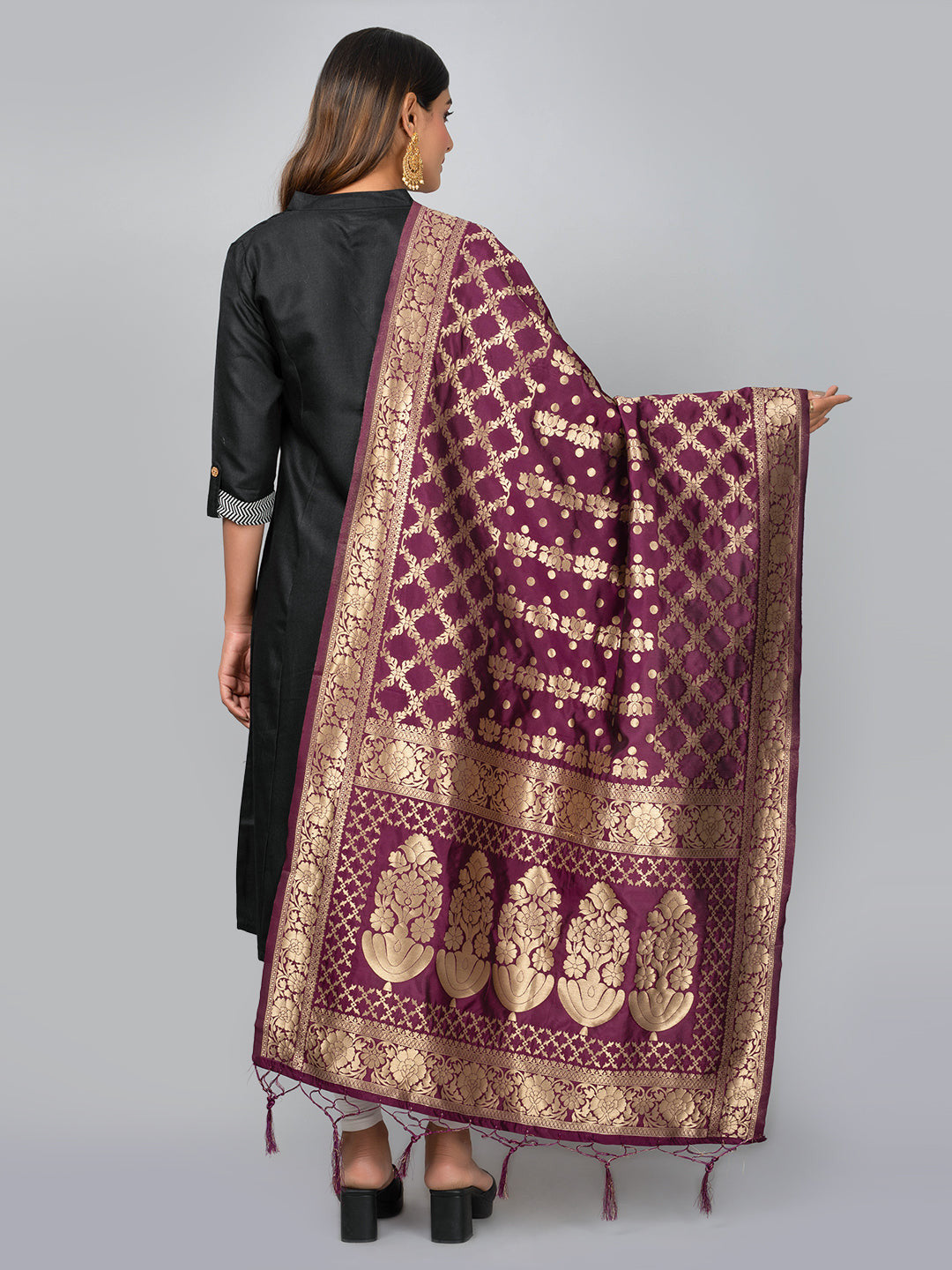 Banarasi Jacquard Weave Dupatta (BSD-5) | Ivaara.
