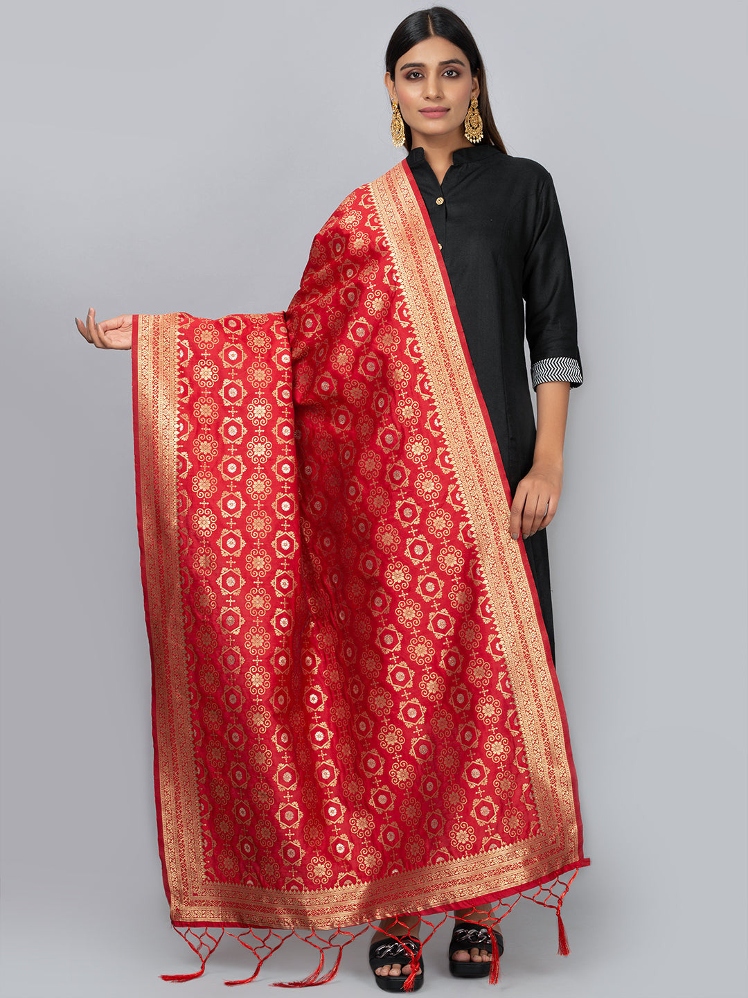 Banarasi Jacquard Weave Dupatta (BSD-7) | Ivaara.