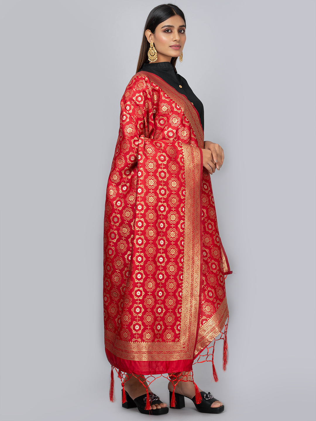 Banarasi Jacquard Weave Dupatta (BSD-7) | Ivaara.