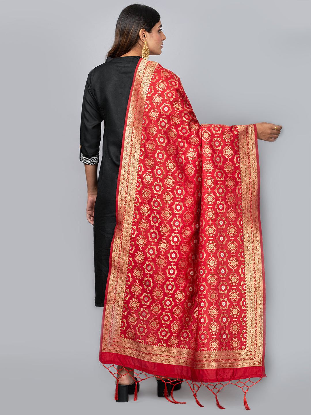 Banarasi Jacquard Weave Dupatta (BSD-7) | Ivaara.