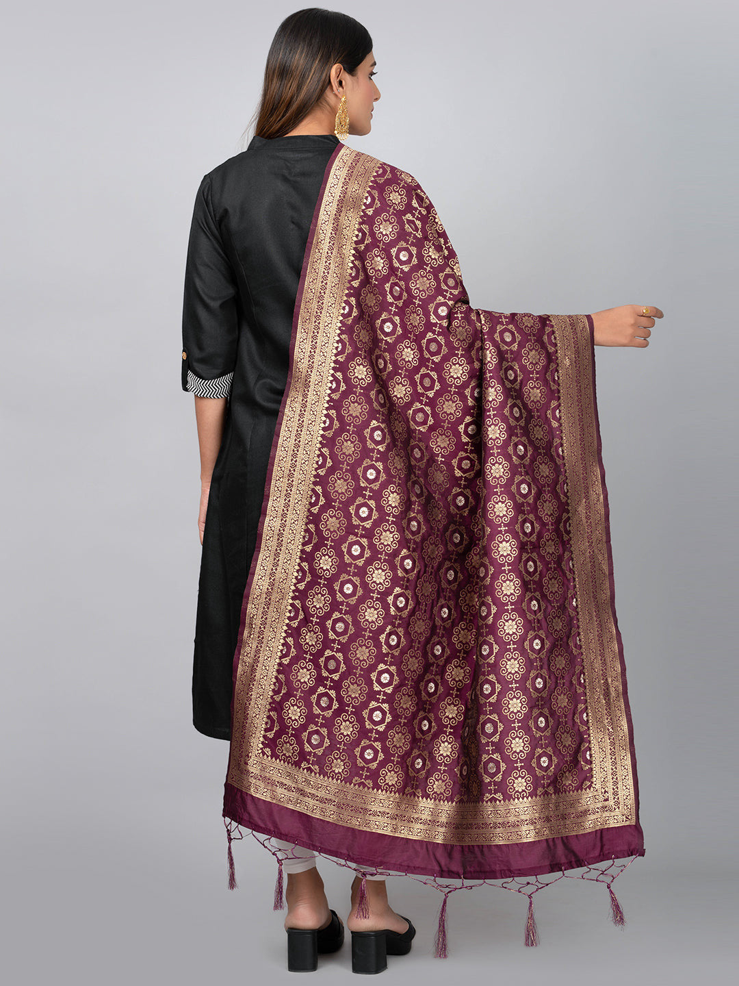 Banarasi Jacquard Weave Dupatta (BSD-8) | Ivaara.