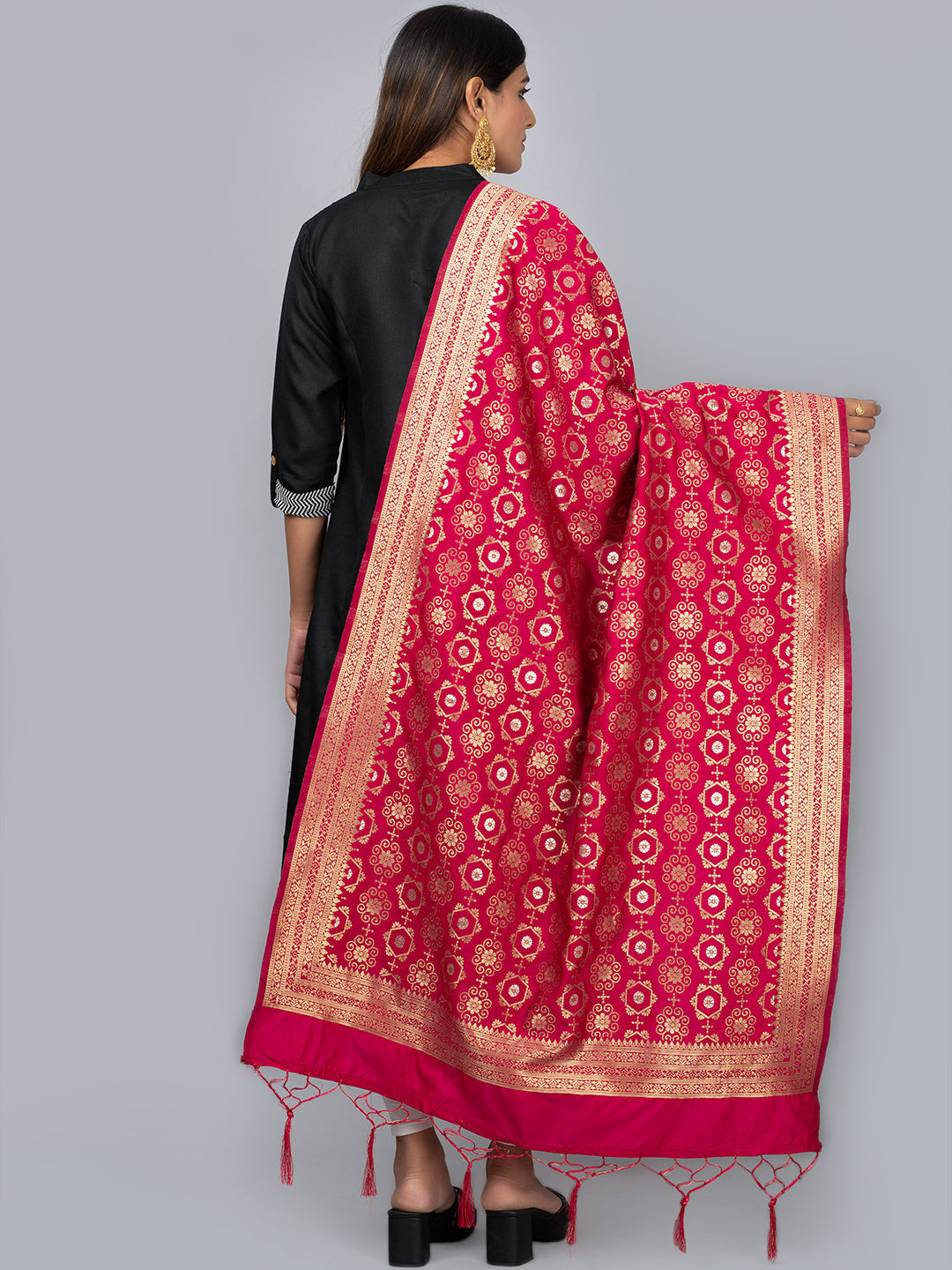 Banarasi Jacquard Weave Dupatta (BSD-9) | Ivaara.