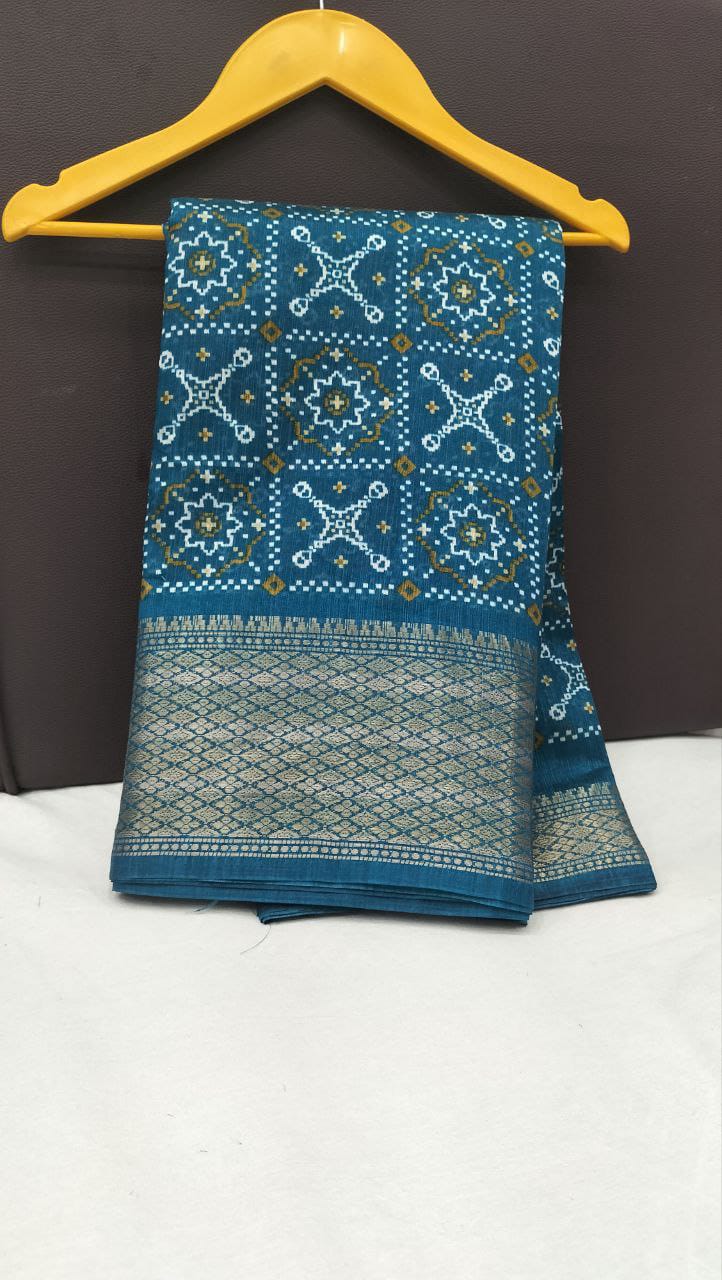 Designer Cotton Blend Saree (CB2) | Ivaara