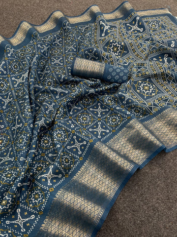 Designer Cotton Blend Saree (CB2) | Ivaara