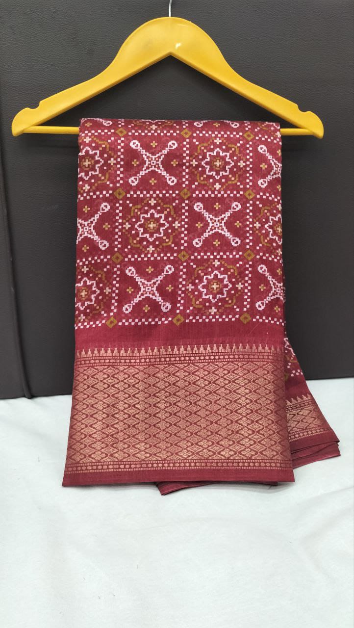 Designer Cotton Blend Saree (CB3) | Ivaara