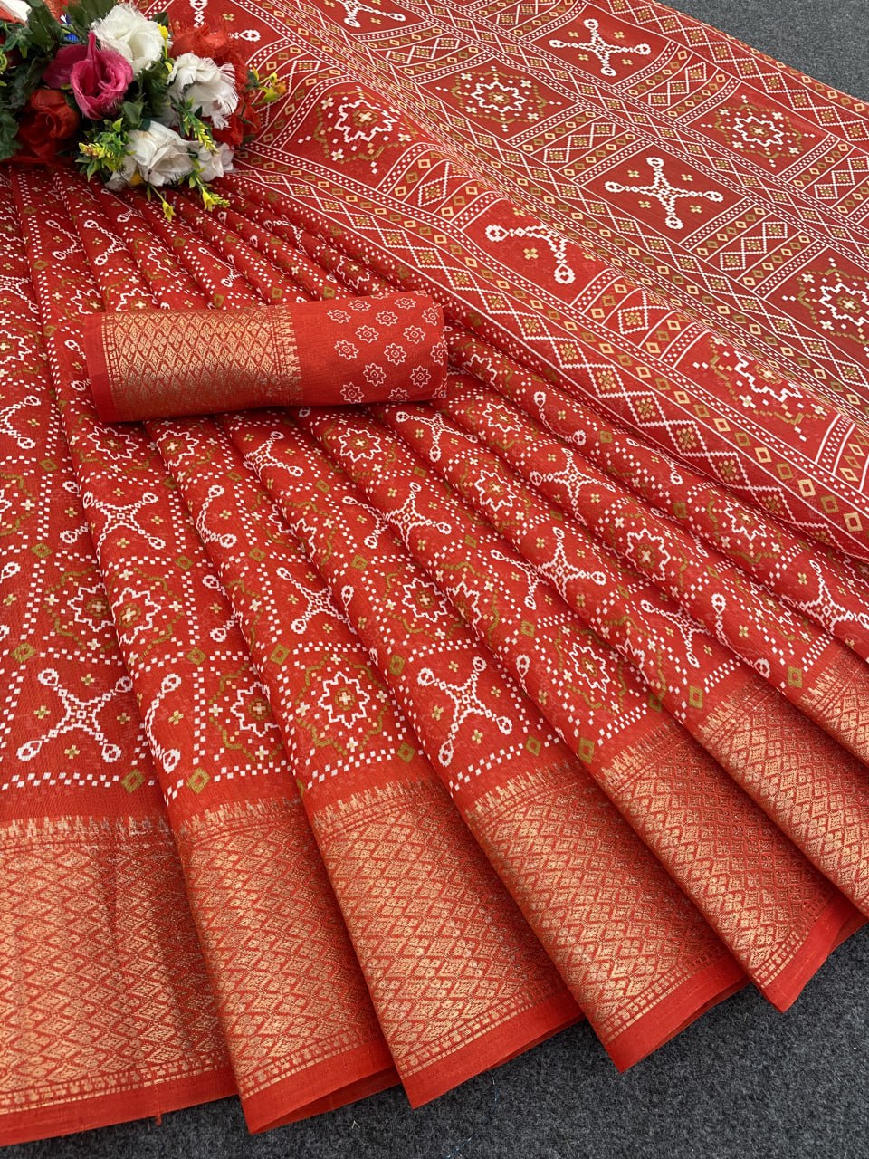 Designer Cotton Blend Saree (CB4) | Ivaara