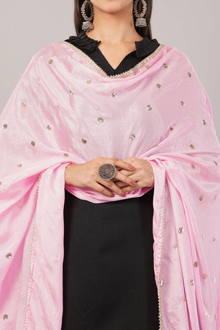 Chinnon Butti Dupatta Baby Pink (CD4) – Embroidered Dupatta for Women