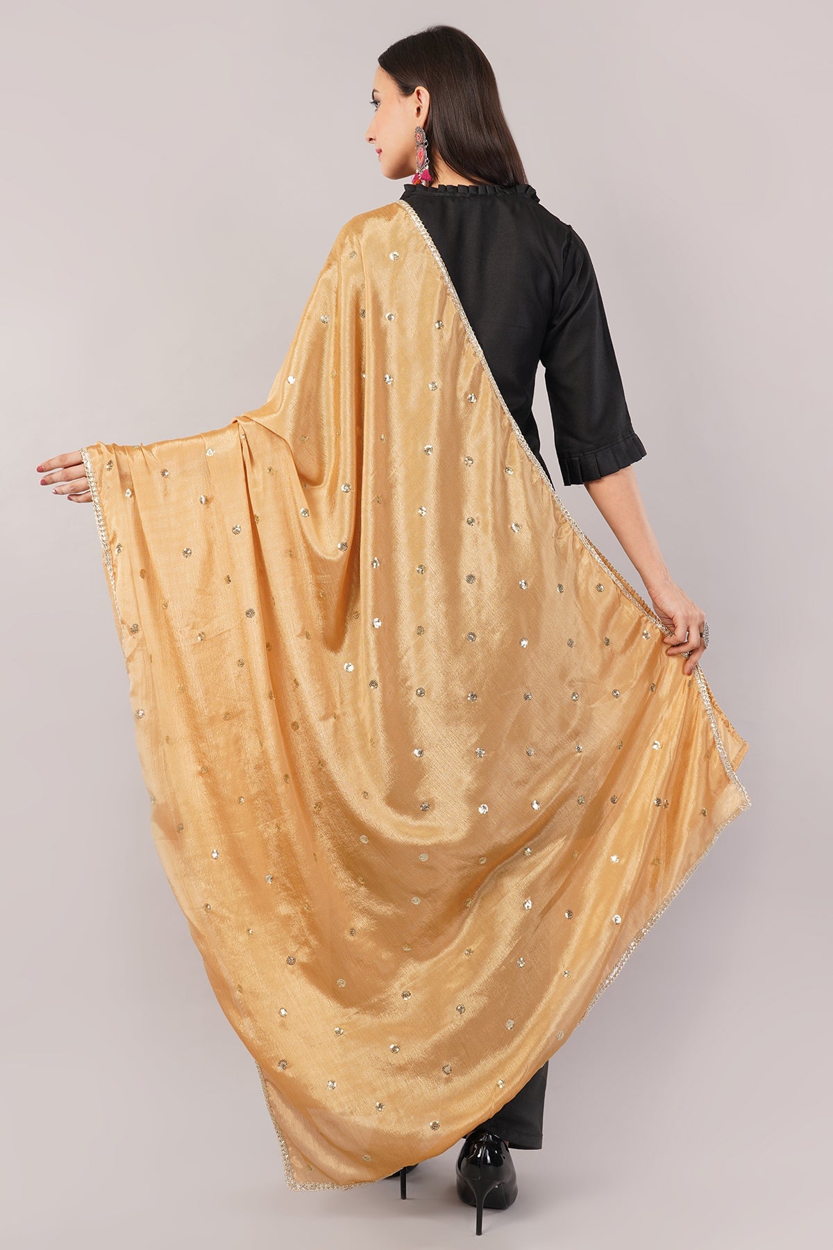 Chinnon Butti Dupatta Chiku (CD2) – Embroidered Dupatta for Women.