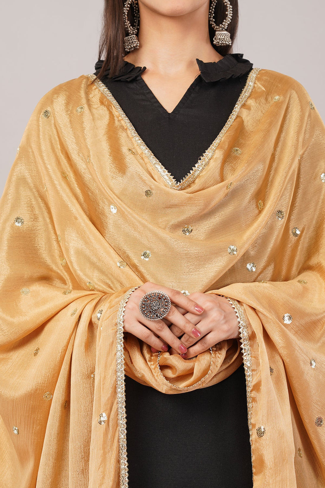 Chinnon Butti Dupatta Chiku (CD2) – Embroidered Dupatta for Women.