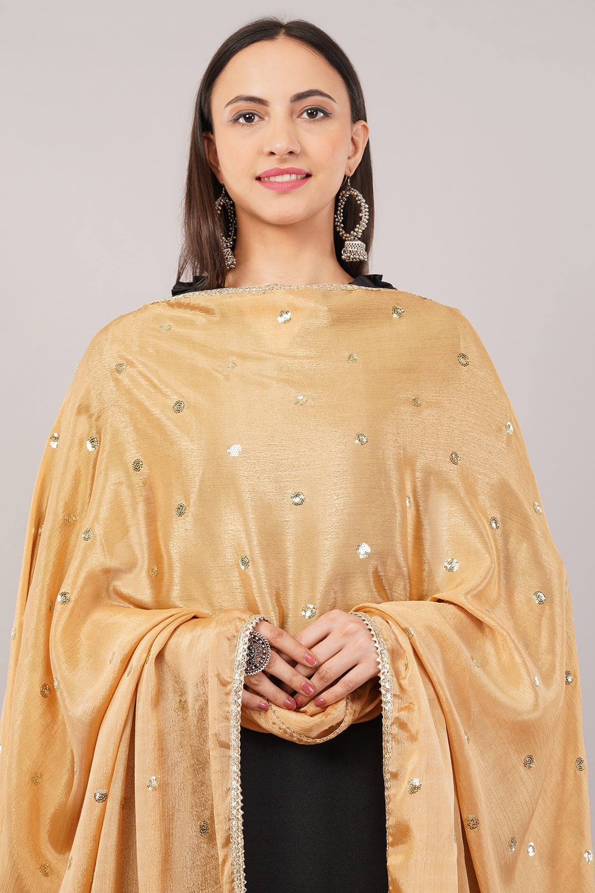Chinnon Butti Dupatta Chiku (CD2) – Embroidered Dupatta for Women.