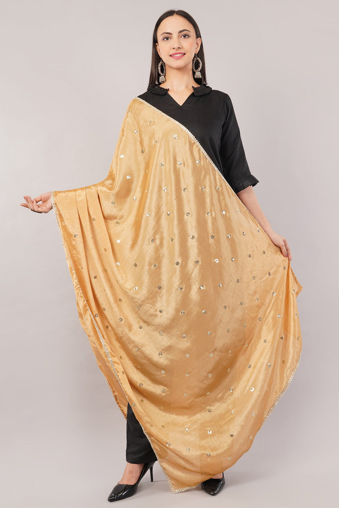 Chinnon Butti Dupatta Chiku (CD2) – Embroidered Dupatta for Women.