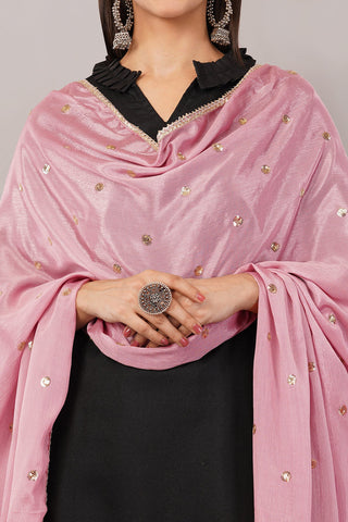 Chinnon Butti Dupatta Onion Pink (CD7) – Embroidered Dupatta for Women