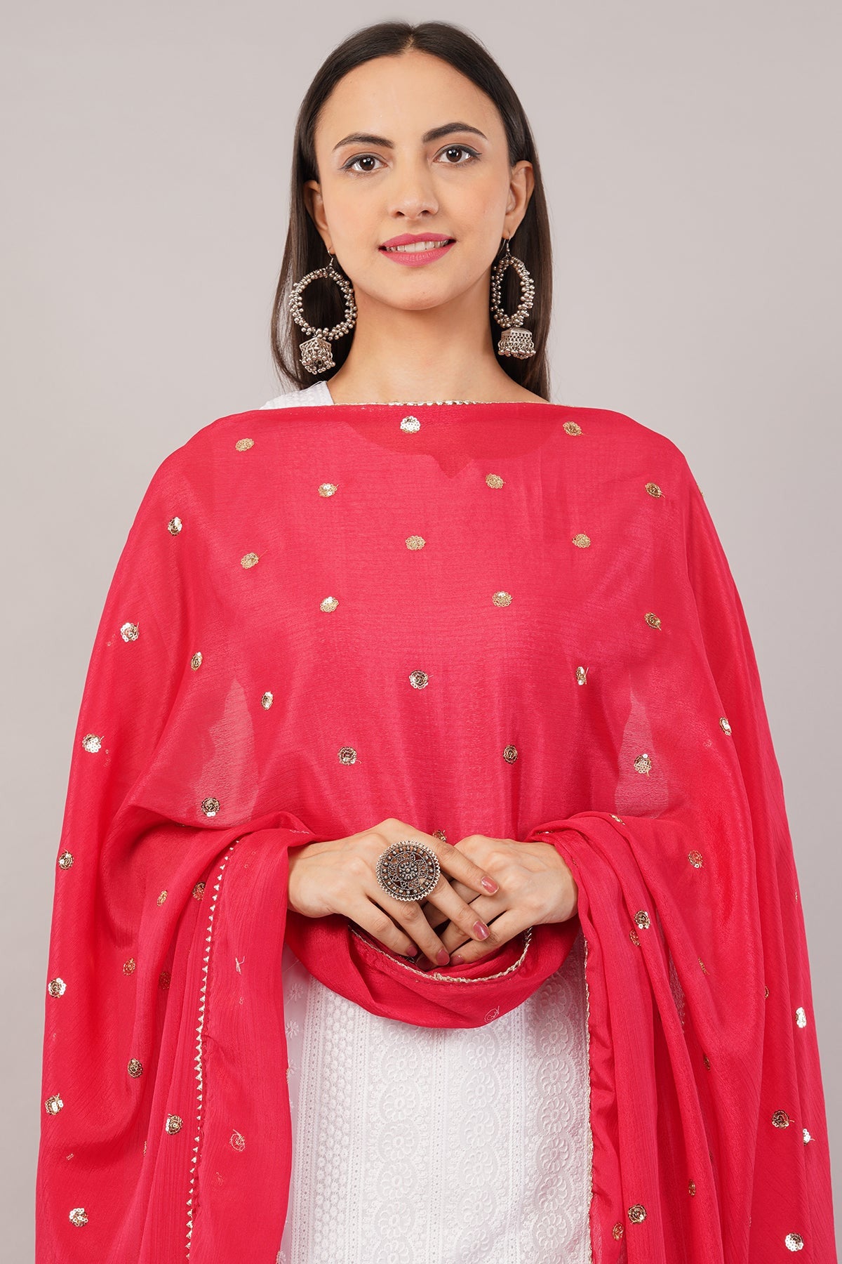 Chinnon Butti Dupatta Rani (CD15) – Embroidered Dupatta for Women.