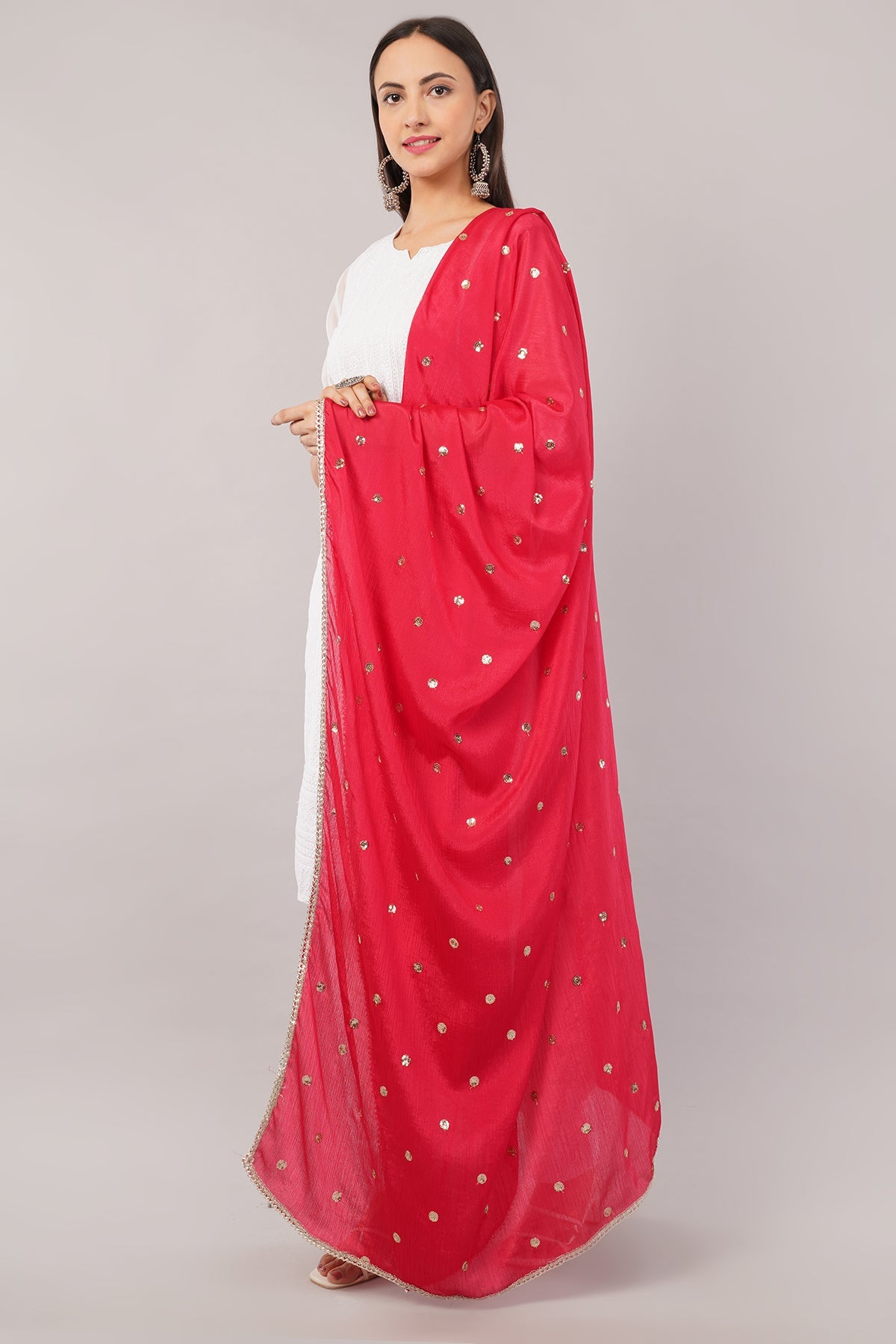 Chinnon Butti Dupatta Rani (CD15) – Embroidered Dupatta for Women.