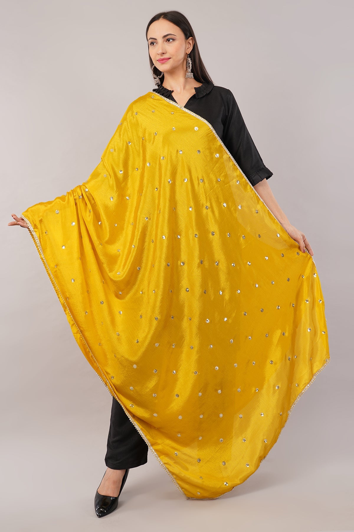 Ivaara Chinnon Butti Dupatta – Soft, Lightweight, Embroidered Dupatta for Women - IVAARA