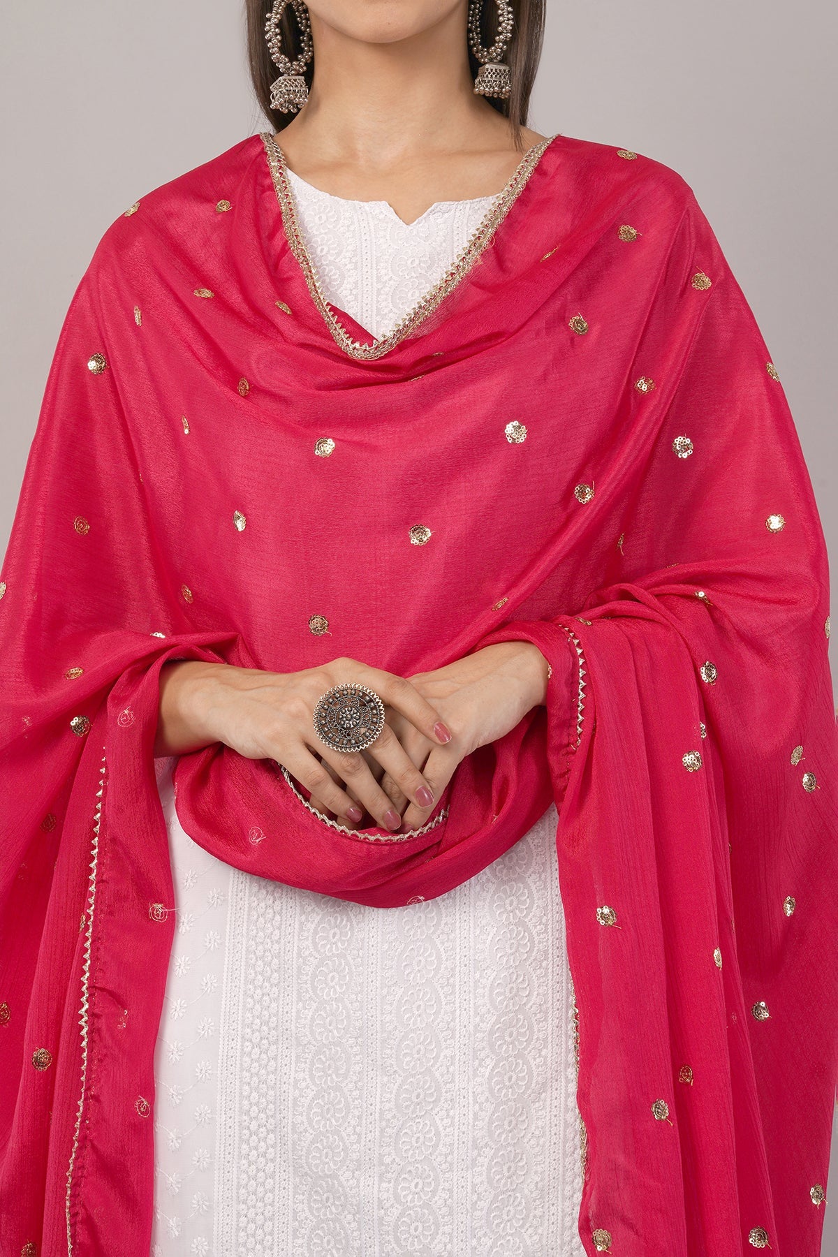 Ivaara Chinnon Butti Dupatta – Soft, Lightweight, Embroidered Dupatta for Women - IVAARA