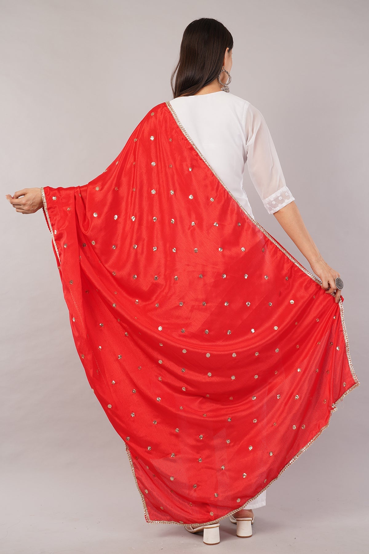 Ivaara Chinnon Butti Dupatta – Soft, Lightweight, Embroidered Dupatta for Women - IVAARA