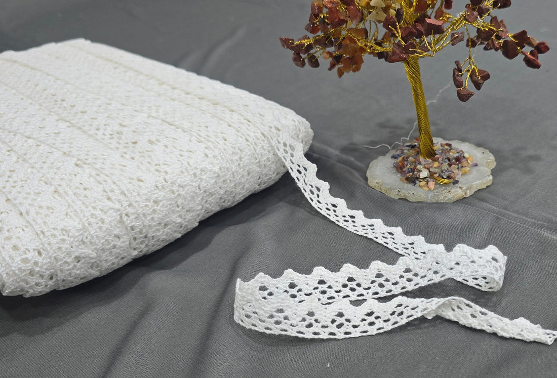 Cotton Dyeable Lace (R-8198) (100mtrs) | IVAARA.