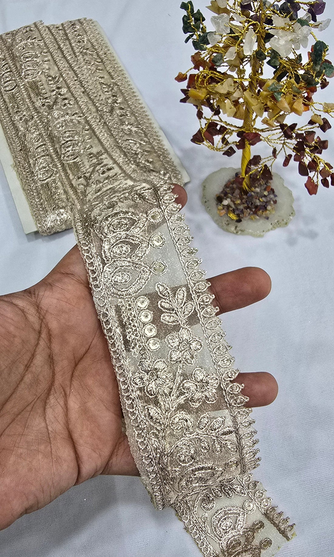 Embroidered Lace (L-6884) (9mtrs) | IVAARA.