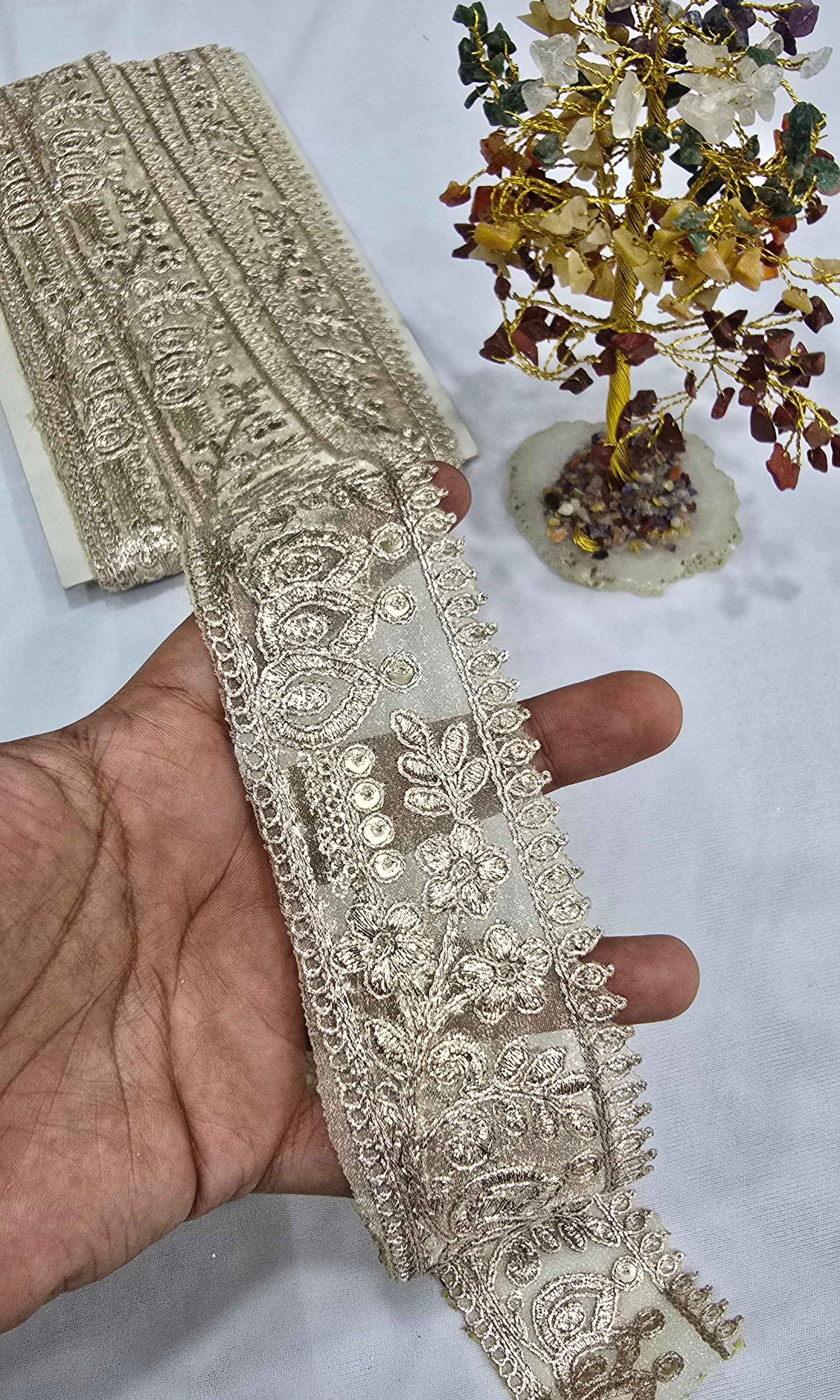 Embroidered Lace (L-6884) (9mtrs) | IVAARA.