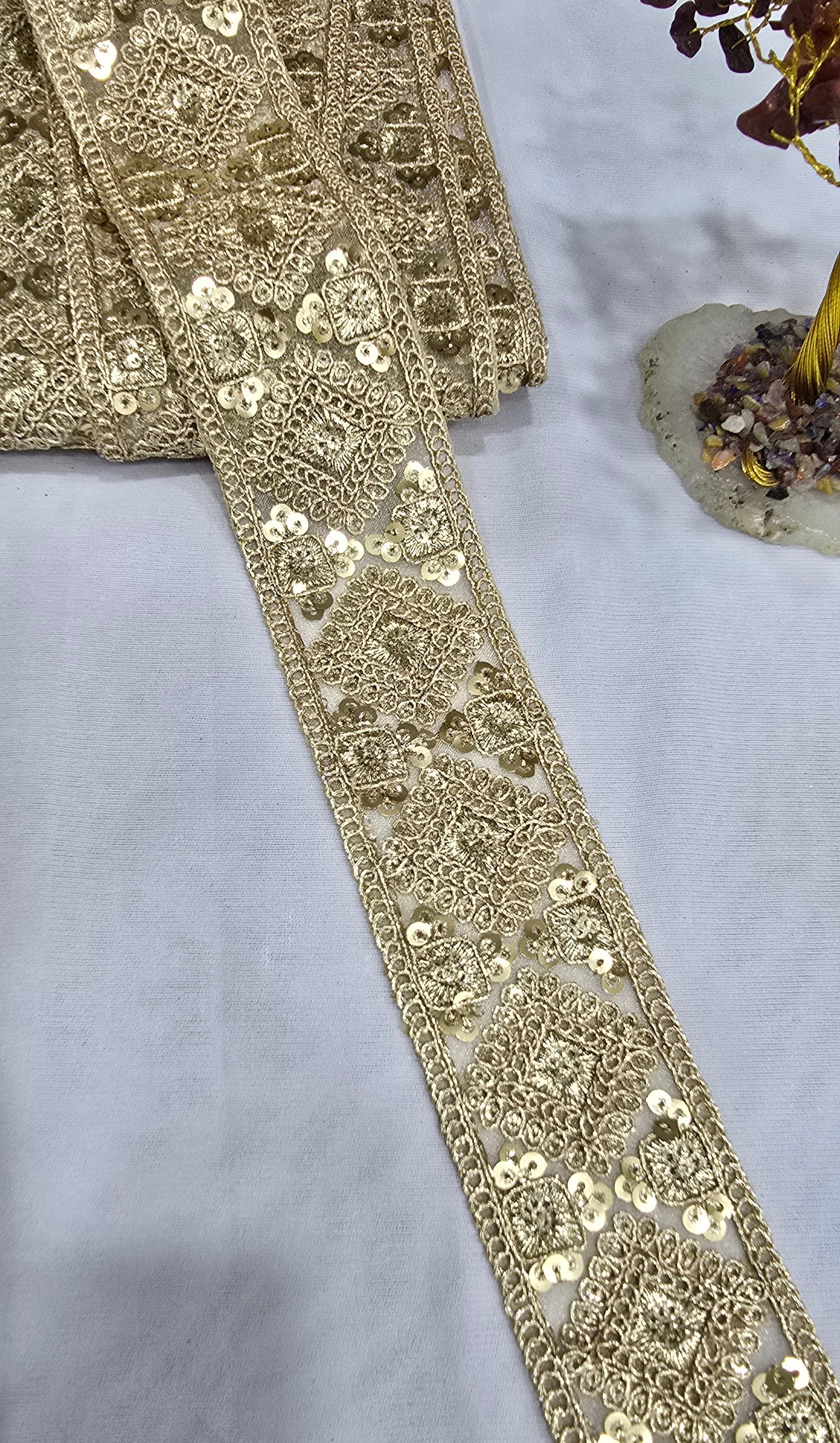 Embroidered Lace (L-6678) (9mtrs) | IVAARA.