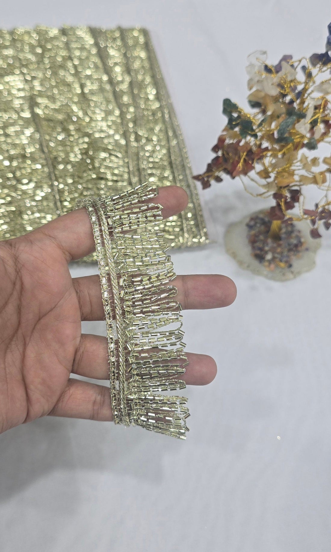 Jhalar Lace (R-225G) (9mtrs) | IVAARA.