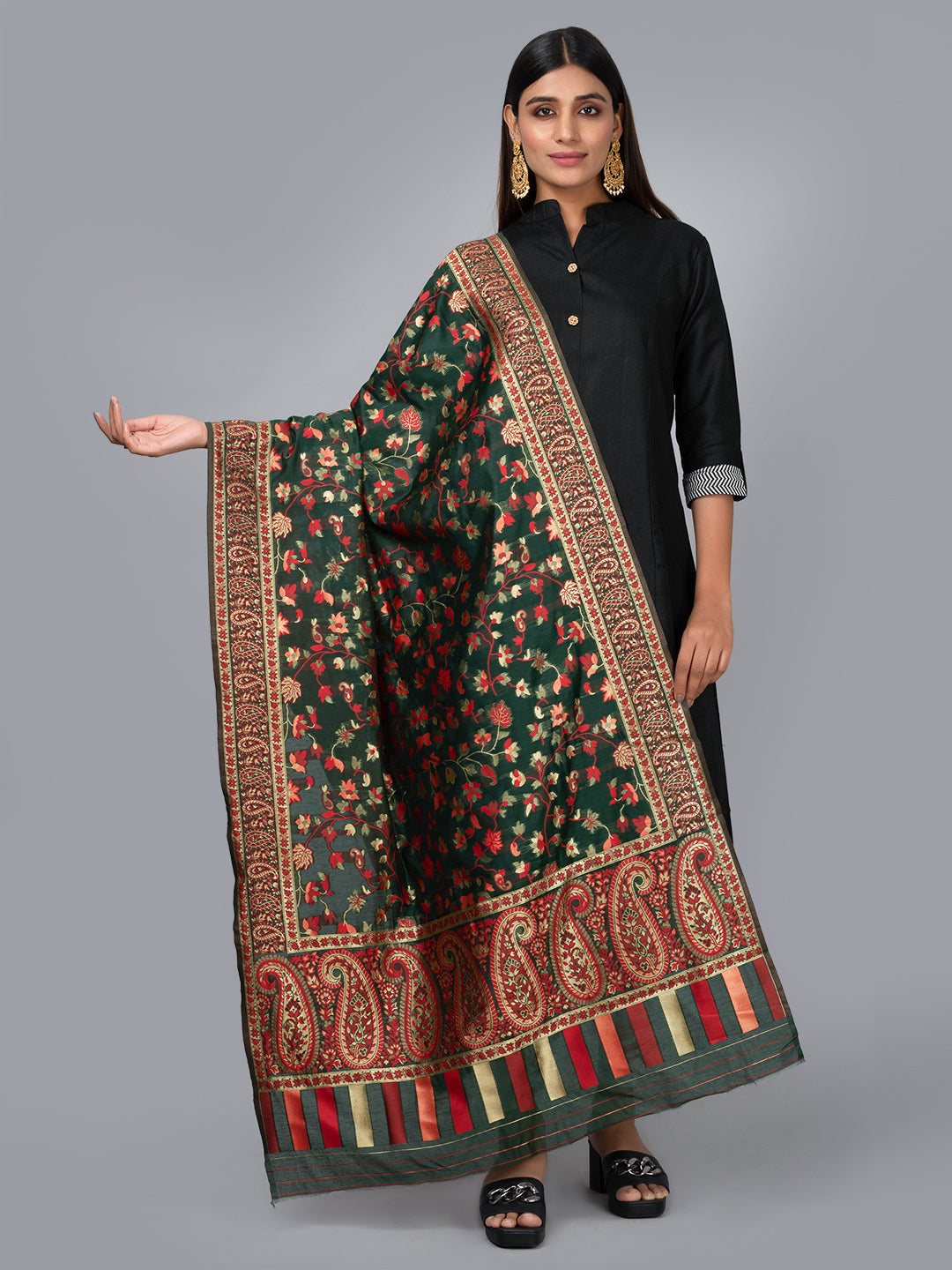 Kashmiri Women Fancy Dupatta (KWD-6) | Ivaara.
