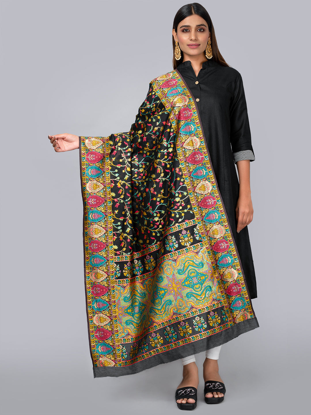 Kashmiri Women Fancy Dupatta (KWD-8) | Ivaara.