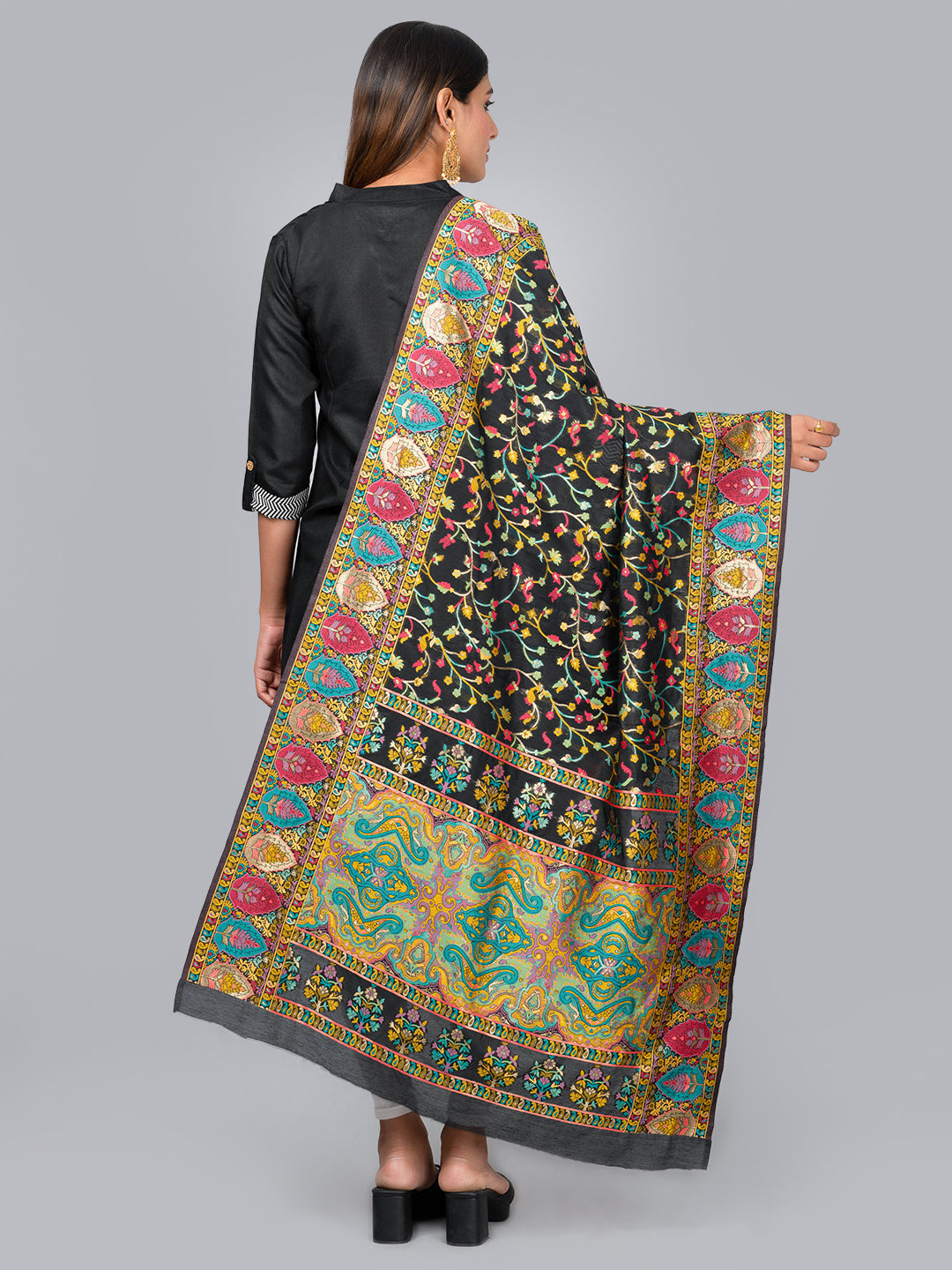 Kashmiri Women Fancy Dupatta (KWD-8) | Ivaara.