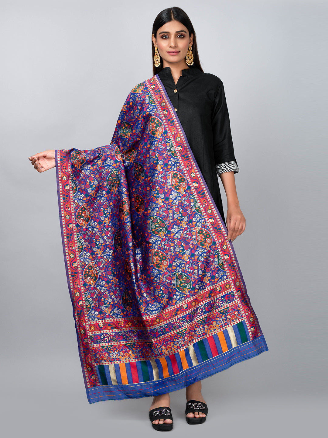 Kashmiri Women Fancy Dupatta (KWD-9) | Ivaara.