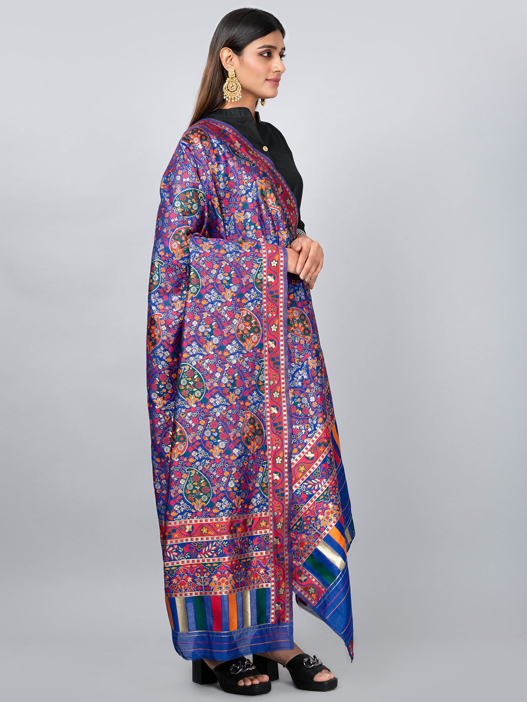 Kashmiri Women Fancy Dupatta (KWD-9) | Ivaara.