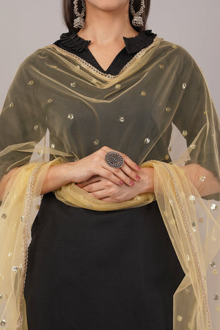 Ivaara Net Sequins Butti Dupatta (NBD3) – Lightweight Embroidered Dupatta for Women | Festive & Party Wear