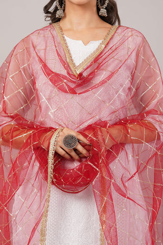 Net Sequins Dupatta for Women Maroon (NB3) – Ivaara Soft Embroidered Dupatta
