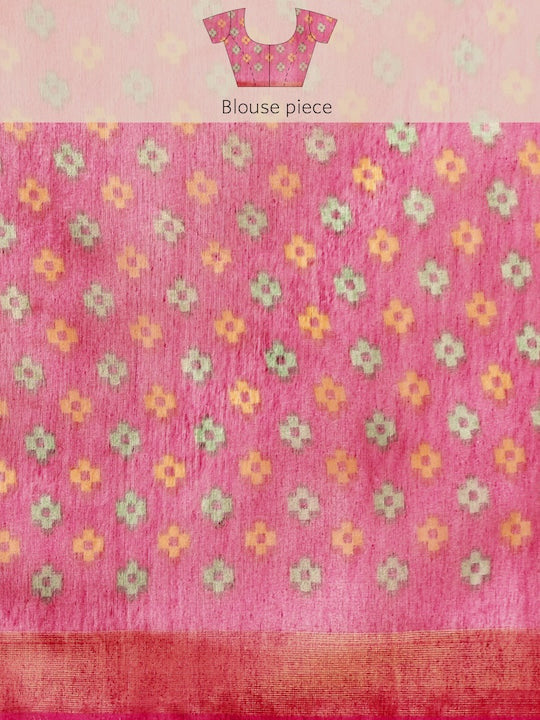Zarina Brasso Pink Cotton Saree | Ivaara's Gifting Collection.