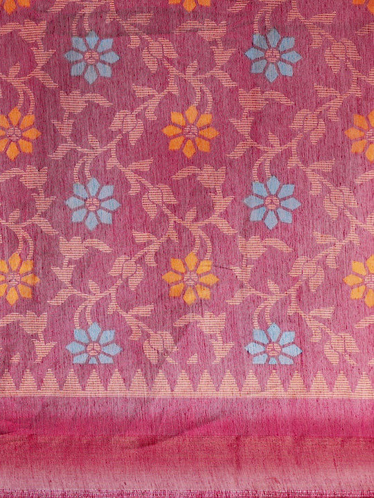 Zarina Brasso Wine Cotton Saree | Ivaara's Gifting Collection.