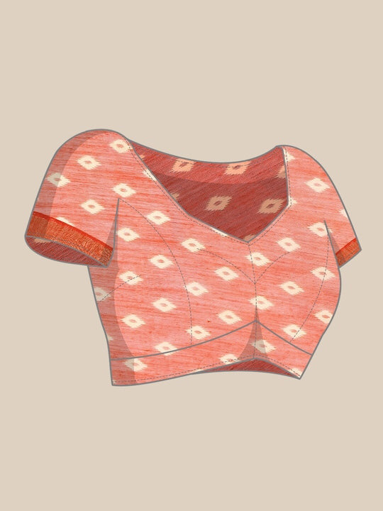 Zarina Leheriya Orange Cotton Saree | Ivaara's Gifting Collection.