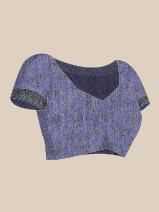 Zarina Tussar Blue Cotton Saree | Ivaara's Gifting Collection.