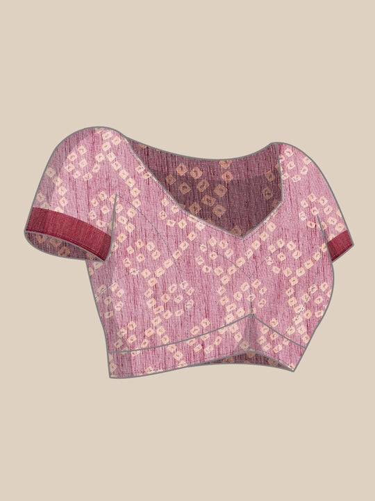 Zarina Bandhej Cotton Wine Saree By Ivaara | Best Option For Gifting.